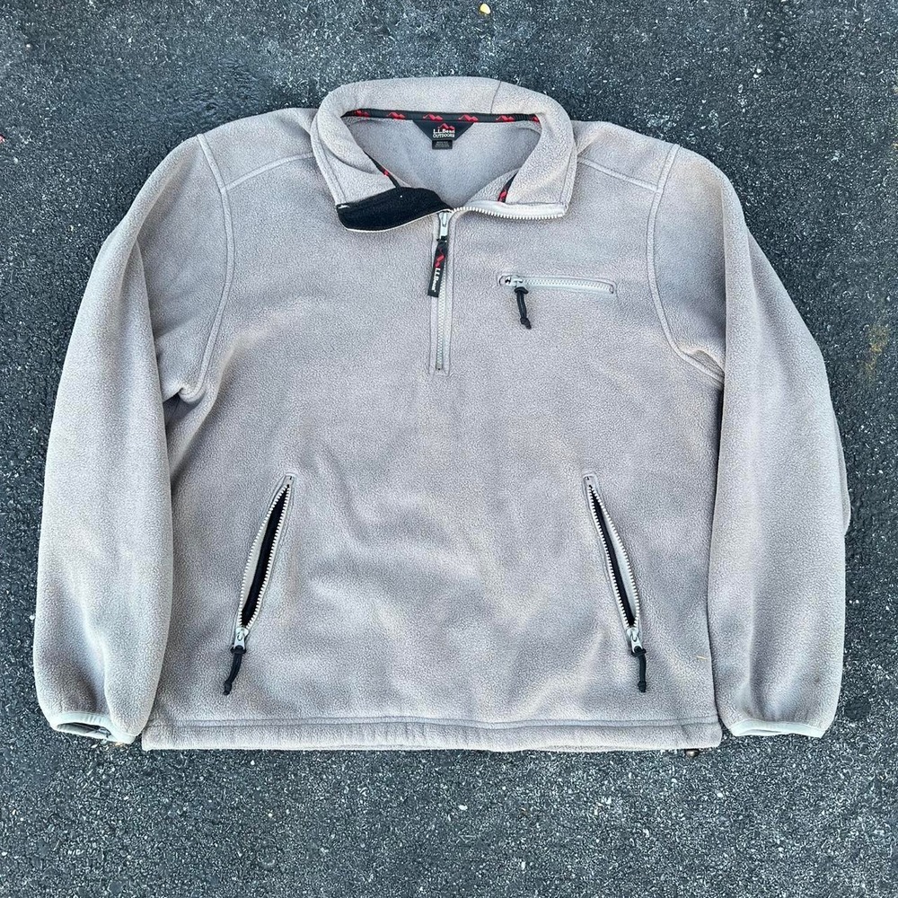 LL Bean Fleece pullover Jacket size M